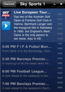 Sky Sports on the iPhone