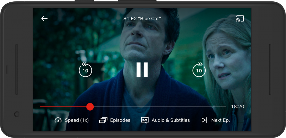 Netflix Rotating Front Netflix rows back from speed-up function