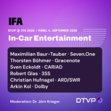 DTVP to explore the car’s rise as a new entertainment platform at IFA